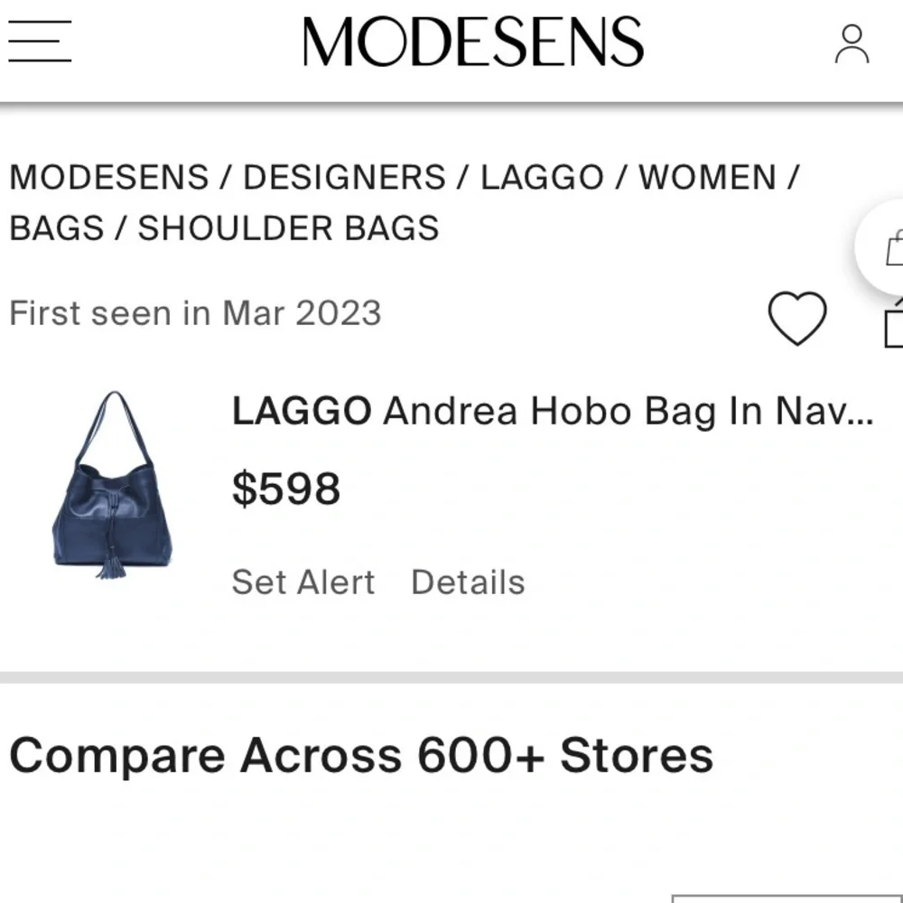 LAGGO || Andrea Tassel Drawstring Hobo Bag Pockets Pebbled Leather Navy‎